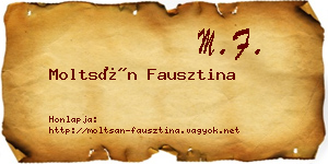 Moltsán Fausztina névjegykártya